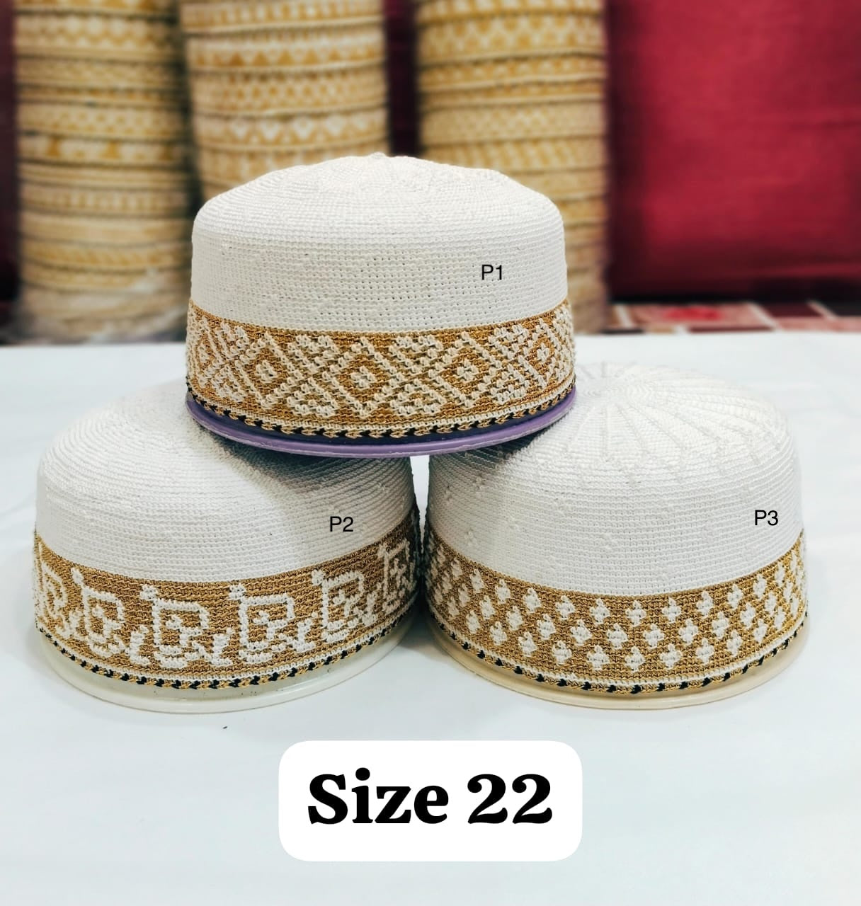 White Topi - Size 22