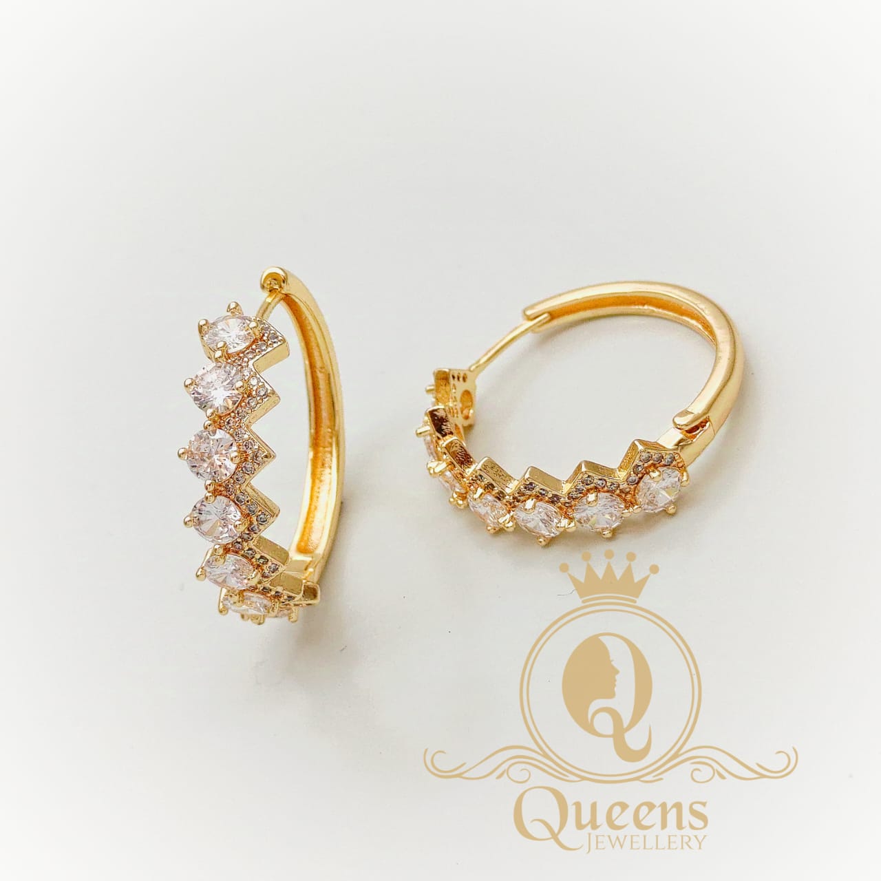 Diamond Hoop Earrings