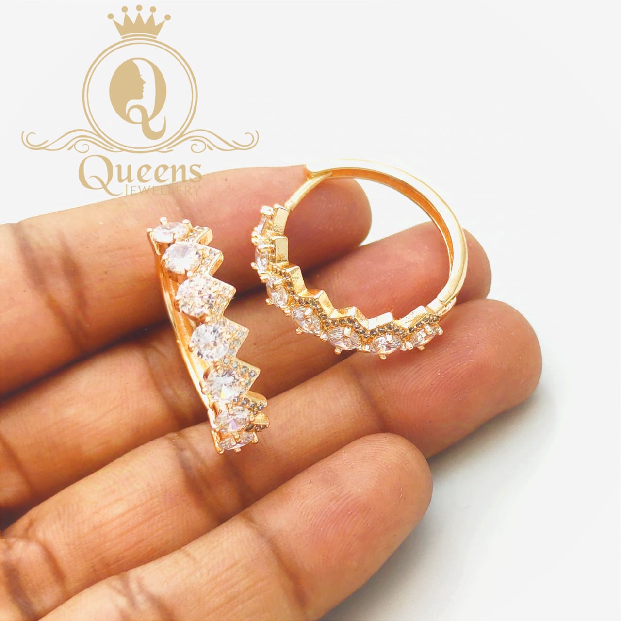 Diamond Hoop Earrings