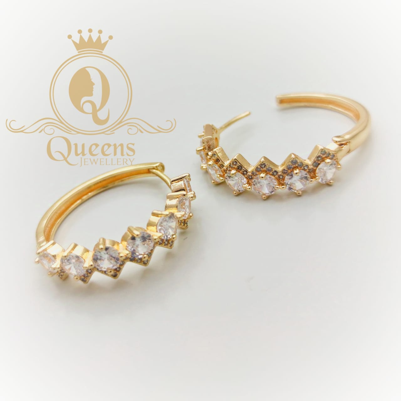 Diamond Hoop Earrings
