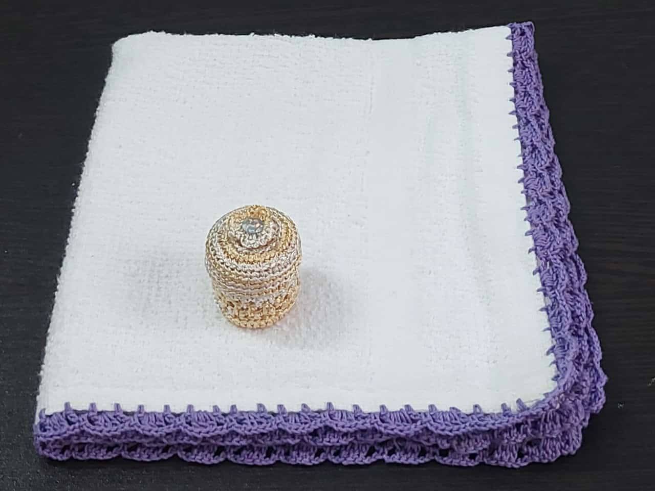 Handmade Crochet towels and khak-e-shifa Dabbi. Gifting - Ramadan Specials