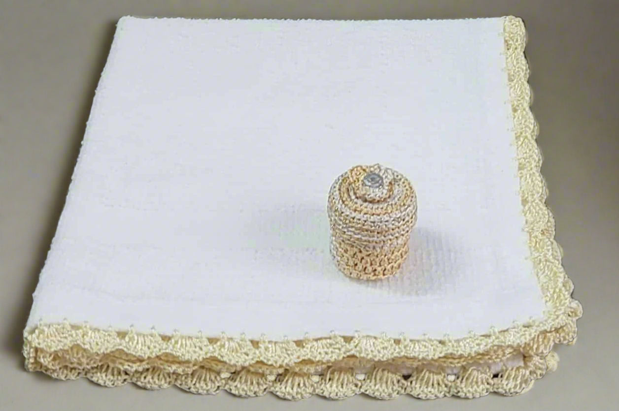 Handmade Crochet towels and khak-e-shifa Dabbi. Gifting - Ramadan Specials
