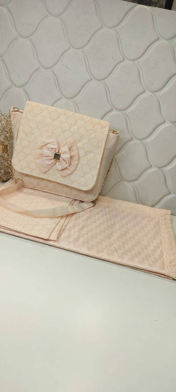Elegant Quilted Masallah and Sling Bag with Golden Chain
