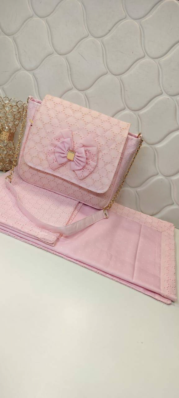 Elegant Quilted Masallah and Sling Bag with Golden Chain