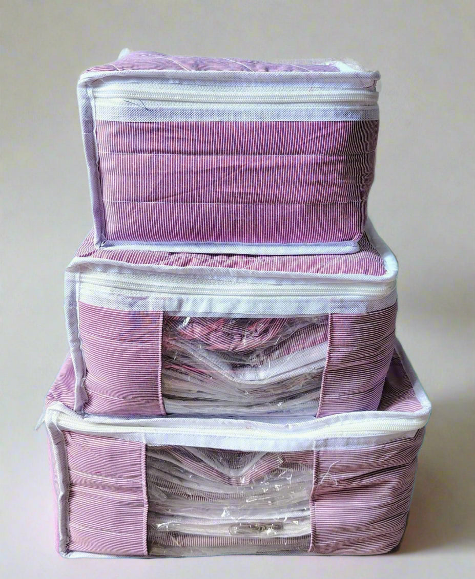 Calcutta Cotton Pouch (Set of 3)